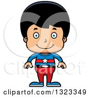 Poster, Art Print Of Cartoon Happy Hispanic Super Boy