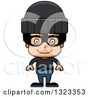 Poster, Art Print Of Cartoon Happy Hispanic Robber Boy