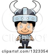 Poster, Art Print Of Cartoon Happy Hispanic Viking Boy