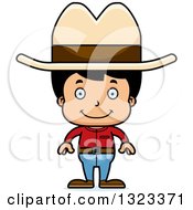 Poster, Art Print Of Cartoon Happy Hispanic Cowboy