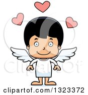 Poster, Art Print Of Cartoon Happy Hispanic Cupid Boy