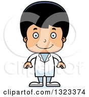 Poster, Art Print Of Cartoon Happy Hispanic Boy Doctor