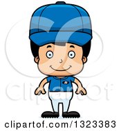 Poster, Art Print Of Cartoon Happy Hispanic Boy Baseball Player