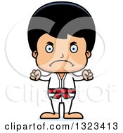 Poster, Art Print Of Cartoon Mad Hispanic Karate Boy
