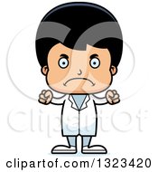 Poster, Art Print Of Cartoon Mad Hispanic Boy Doctor