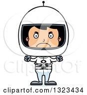 Poster, Art Print Of Cartoon Mad Hispanic Boy Astronaut