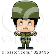 Poster, Art Print Of Cartoon Mad Hispanic Boy Soldier