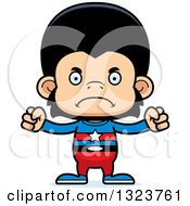 Poster, Art Print Of Cartoon Mad Chimpanzee Monkey Super Hero