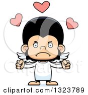 Clipart Of A Cartoon Mad Chimpanzee Monkey Cupid Royalty Free Vector Illustration by Cory Thoman