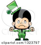 Poster, Art Print Of Cartoon Mad St Patricks Day Chimpanzee Monkey