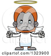 Cartoon Mad Orangutan Monkey Angel