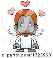 Poster, Art Print Of Cartoon Happy Orangutan Monkey Cupid
