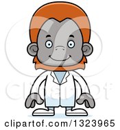 Poster, Art Print Of Cartoon Happy Orangutan Monkey Doctor