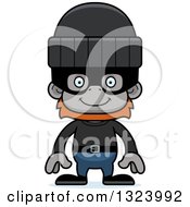 Clipart Of A Cartoon Happy Orangutan Monkey Robber Royalty Free Vector Illustration by Cory Thoman