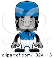 Poster, Art Print Of Cartoon Happy Gorilla Baseball Player