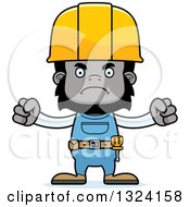 Poster, Art Print Of Cartoon Mad Gorilla Construction Worker