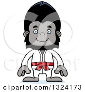 Poster, Art Print Of Cartoon Happy Karate Gorilla