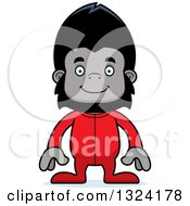 Poster, Art Print Of Cartoon Happy Gorilla In Pjs