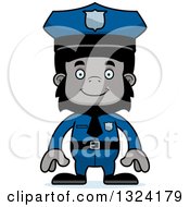 Poster, Art Print Of Cartoon Happy Gorilla Police Officer