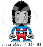 Poster, Art Print Of Cartoon Happy Gorilla Super Hero