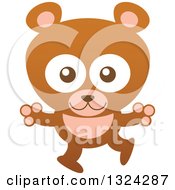 Poster, Art Print Of Cartoon Brown Baby Bear Cub