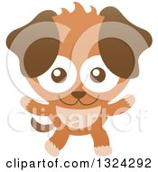 Poster, Art Print Of Cartoon Happy Brown Puppy Dog
