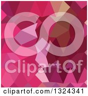 Poster, Art Print Of Low Poly Abstract Geometric Background Of Brilliant Rose Pink