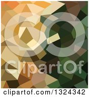Poster, Art Print Of Low Poly Abstract Geometric Background Of Bronze Yellow