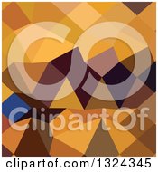 Poster, Art Print Of Low Poly Abstract Geometric Background Of Deep Lemon Yellow