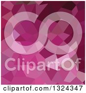 Poster, Art Print Of Low Poly Abstract Geometric Background Of French Rose Pink
