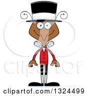Clipart Of A Cartoon Happy Mosquito Circus Ringmaster Royalty Free Vector Illustration