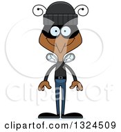 Clipart Of A Cartoon Happy Mosquito Robber Royalty Free Vector Illustration