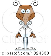 Clipart Of A Cartoon Happy Mosquito Doctor Royalty Free Vector Illustration