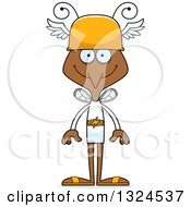 Clipart Of A Cartoon Happy Mosquito Hermes Royalty Free Vector Illustration