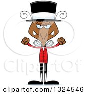 Clipart Of A Cartoon Angry Mosquito Circus Ringmaster Royalty Free Vector Illustration