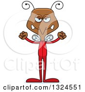 Clipart Of A Cartoon Angry Mosquito In Pajamas Royalty Free Vector Illustration