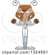 Clipart Of A Cartoon Angry Mosquito Doctor Royalty Free Vector Illustration
