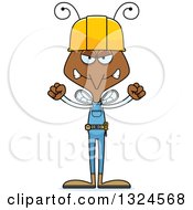Poster, Art Print Of Cartoon Angry Mosquito Construction Worker