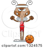Poster, Art Print Of Cartoon Angry Mosquito Basketball Player