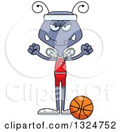 Poster, Art Print Of Cartoon Mad Housefly Basketball Player