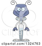 Clipart Of A Cartoon Happy Housefly Doctor Royalty Free Vector Illustration