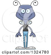 Clipart Of A Cartoon Happy Casual Housefly Royalty Free Vector Illustration