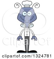 Clipart Of A Cartoon Happy Housefly Chef Royalty Free Vector Illustration