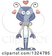 Clipart Of A Cartoon Happy Housefly Cupid Royalty Free Vector Illustration