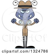 Poster, Art Print Of Cartoon Mad Housefly Detective