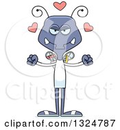 Clipart Of A Cartoon Mad Housefly Cupid Royalty Free Vector Illustration