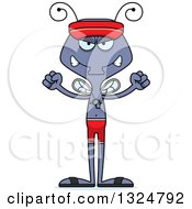 Clipart Of A Cartoon Mad Housefly Lifeguard Royalty Free Vector Illustration