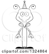 Poster, Art Print Of Cartoon Black And White Happy Housefly Wizard