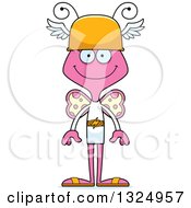 Poster, Art Print Of Cartoon Happy Pink Butterfly Hermes