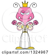 Poster, Art Print Of Cartoon Mad Pink Butterfly Princess